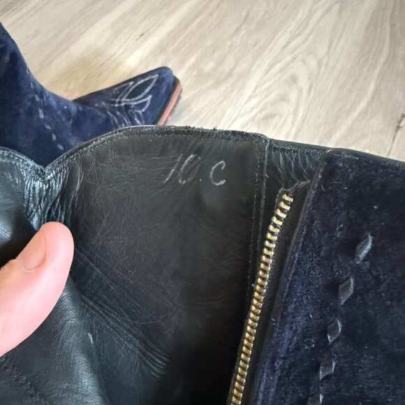 Back at the Ranch  Raindance Ankle Zipper With Vibram With Stitching - Navy - Picture 10 of 10